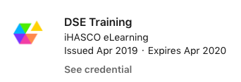 DSE Training Certification on Linkedin